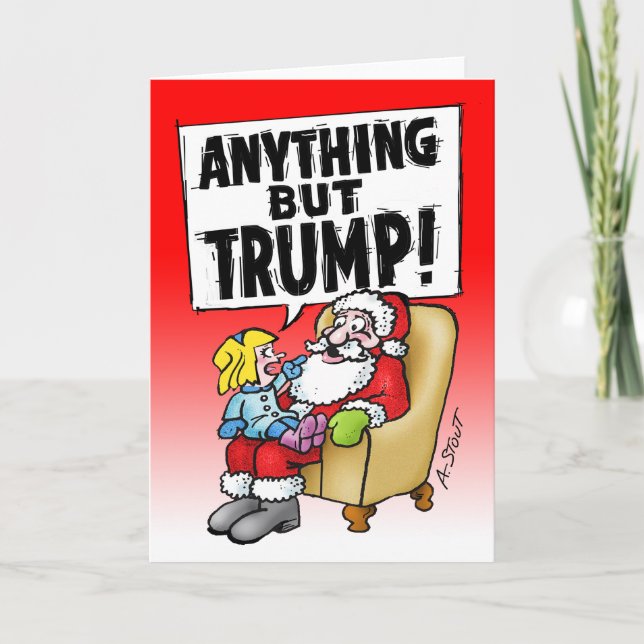 ¡Santa TRUMPS Trump! -Tarjeta de agradecimiento (Anverso)