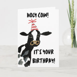 ¡Santa Vaca! Es tu tarjeta de cumpleaños