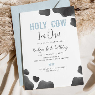 Santa vaca, soy una invitación de fiesta de cumple