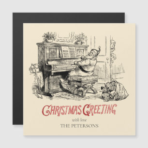 Santa Victoriana de época festiva con piano