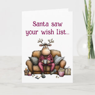 Santa Vio la tarjeta de tu lista de deseos