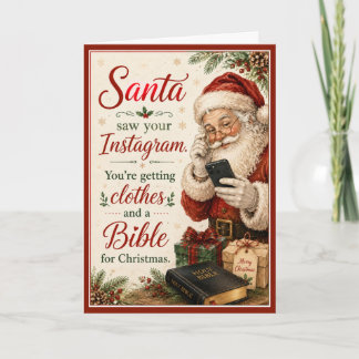 Santa Vió Tu Instagram Divertida Navidad