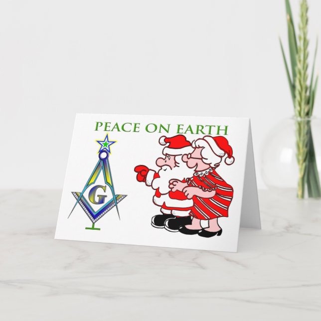 Santa y la señora tarjeta de Navidad (Anverso)