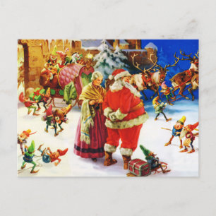 Santa y la Sra. Claus en la víspera de los Navidad