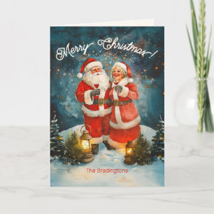 Santa y la Sra. Claus Feliz Navidad