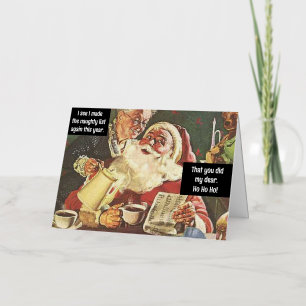 Santa y la Sra. Claus Lista Traviesa Divertida Vin