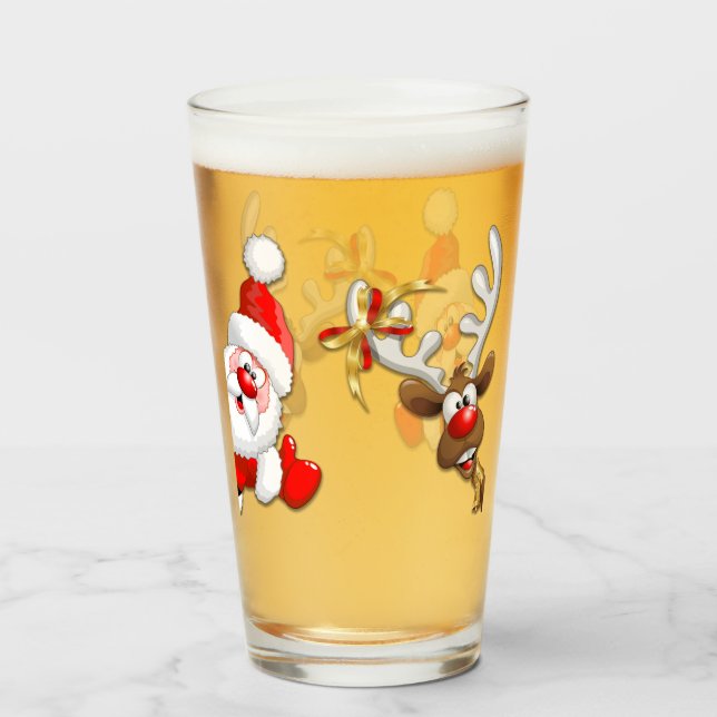 Santa y los renos Feliz Personalizado (Anverso (lleno))