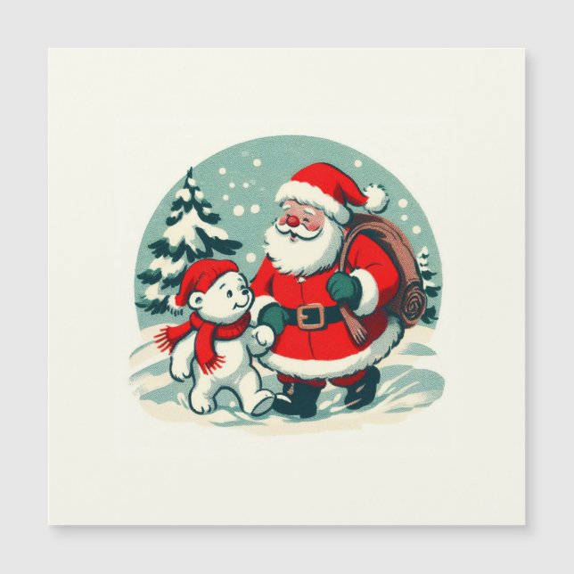Santa y pequeño oso polar (Anverso)