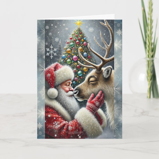 Santa Y Reno, Bosque De Nieve, Árbol De Navidad 6 (Anverso)