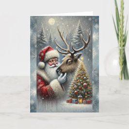 Santa y Reno, Bosque Nevado, Árbol de Navidad 5