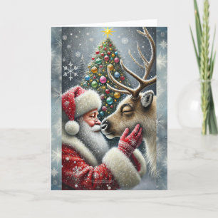 Santa y Reno, Bosque Nevado, Árbol de Navidad 6