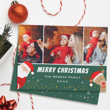 Santa y reno Feliz Navidad 3 Foto