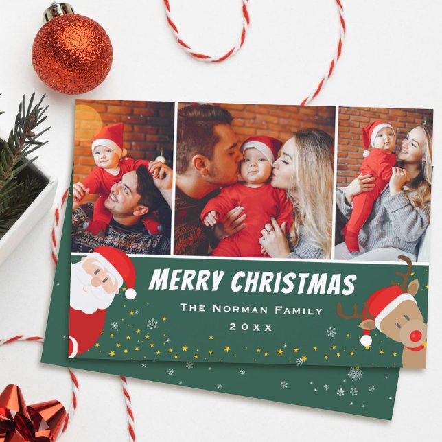 Santa y reno Feliz Navidad 3 Foto (Subido por el creador)