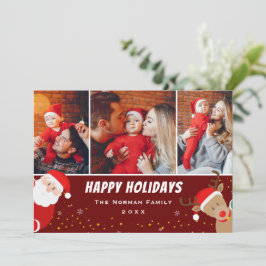 Santa y reno Feliz Navidad 3 Foto