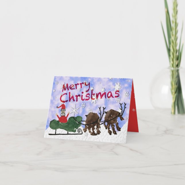 Santa y Rudolph Feliz Navidad (Anverso)