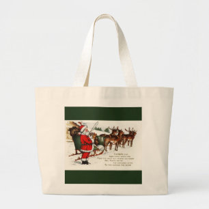 Santa y Sleigh con la bolsa de toques Jumbo con re