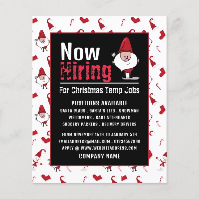 Santa y Snowman, publicidad estacional de reclutam (Frente)