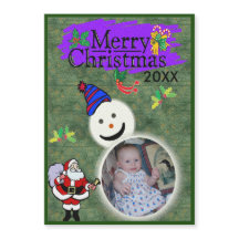 Santa y Snowman tu tarjeta de Navidades magnéticos