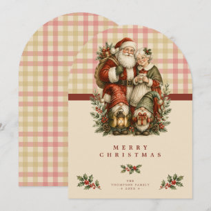 Santa y Sra. Claus Gnomo Vintage Navidad TMF26