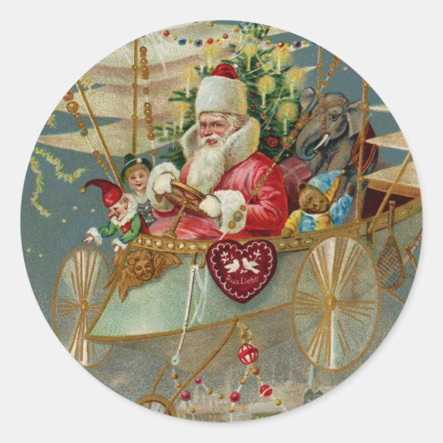 Santa y sus sorprendentes Pegatinas de las máquina (Anverso)