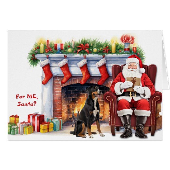 Santa's Gift Greater Swiss Mountain Dog Christmas (Anverso (Horizontal))