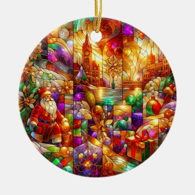 SANTA'S GIFTS ~ Ornamento cerámico ~ (Frente)