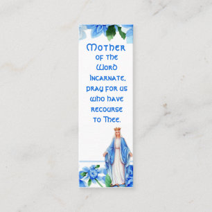 Santísima Madre Virgen Católica Tarjeta Sagrada Re