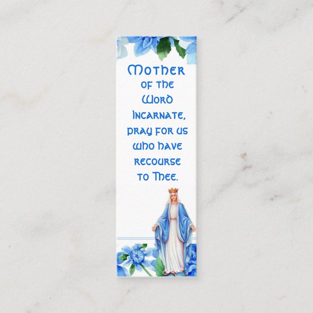 Santísima Madre Virgen Católica Tarjeta Sagrada Re (Anverso)