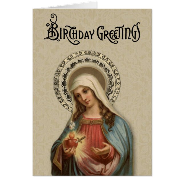 Santísima Virgen María Vintage Religiosa (Frente)