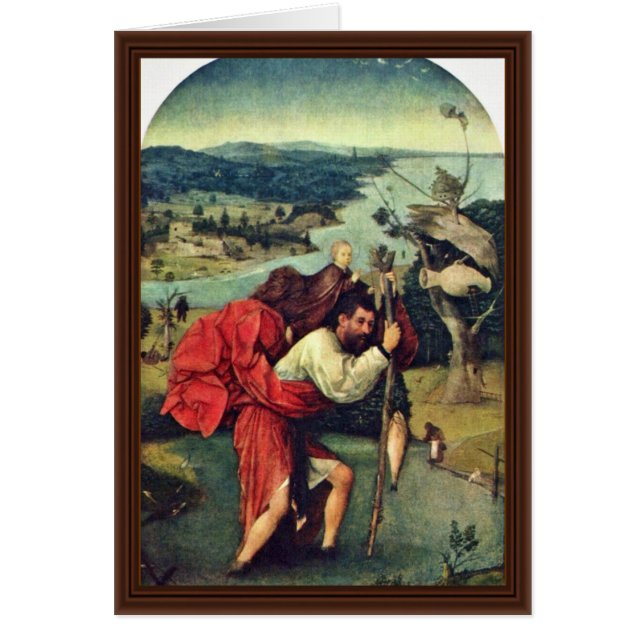 Santo Christopher. Por Hieronymus Bosch (el mejor (Frente)