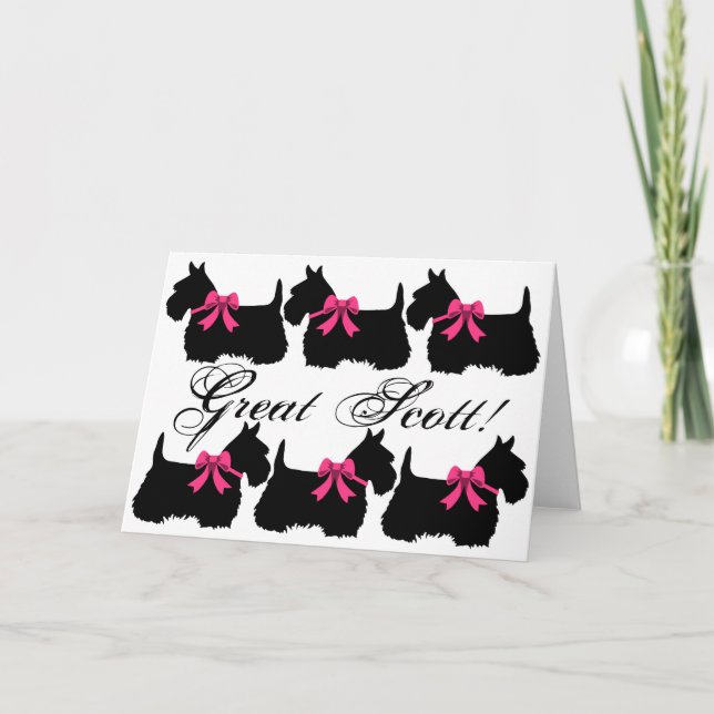 "¡Santo cielo!", tarjeta en blanco de Terrier Esco (Anverso)