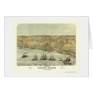 Santo Clair, mapa panorámico del MI - 1868