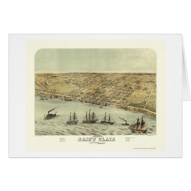 Santo Clair, mapa panorámico del MI - 1868 (Anverso (Horizontal))