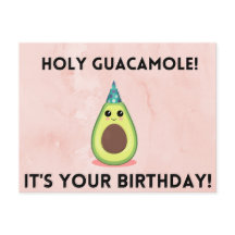 ¡Santo Guacamole, es tu cumpleaños! Tarjeta divert