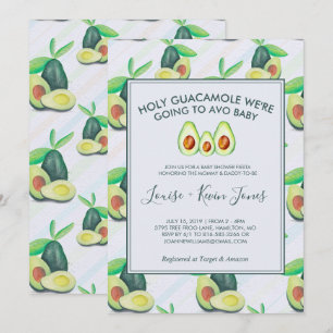 Santo Guacamole Invitación para Baby Shower de A