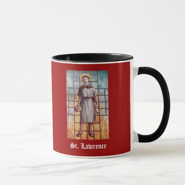 Santo Lawrence*, patrón de cocineros, taza (Derecha)