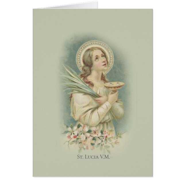 Santo patrón del St. Lucy Lucía de la ceguera del (Frente)