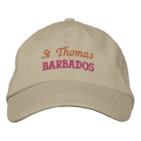 Santo Tomás, gorro de béisbol bordado en Barbados