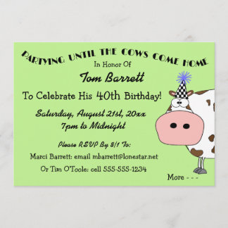 ¡Santo Vaca! Divertidas invitaciones para fiestas 