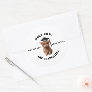 ¡Santo Vaca! Pegatinas de graduación