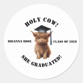 ¡Santo Vaca! Pegatinas de graduación