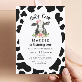 Santo Vaca Soy Chica de Vaca Primer Día Invitación