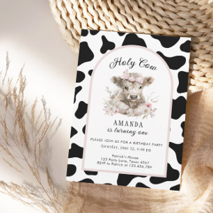 Santo Vaca Soy Chica de Vaca Primer Día Invitación