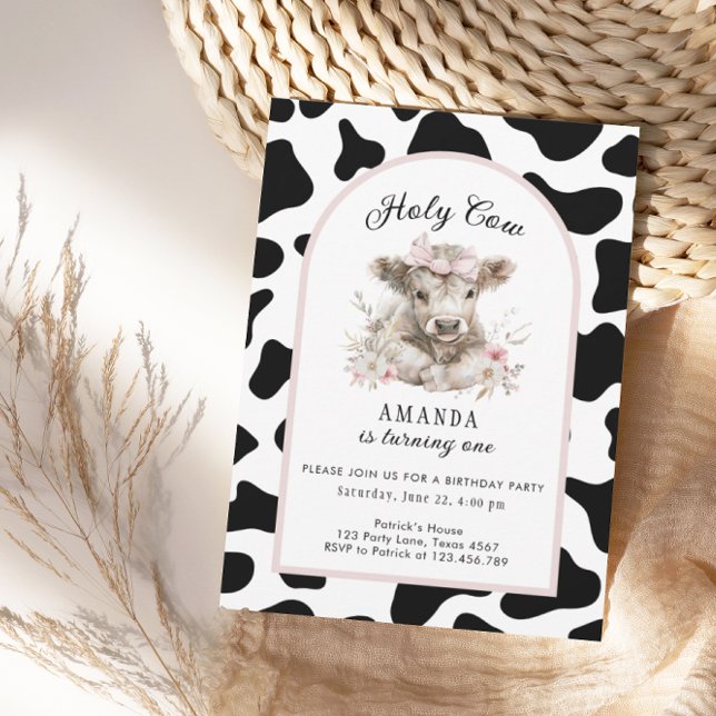 Santo Vaca Soy Chica de Vaca Primer Día Invitación (Subido por el creador)