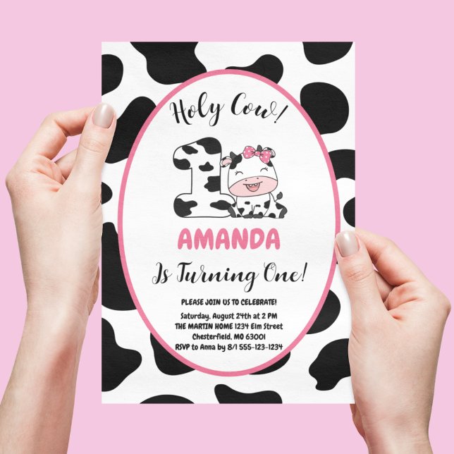 Santo Vaca Soy un Chica Invitación Fiesta de cumpl (Subido por el creador)