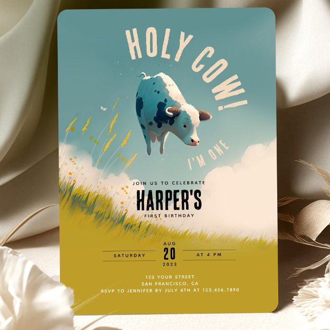 Santo Vaca, soy una invitación de primer cumpleaño (Subido por el creador)