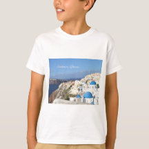 Santorini, Grecia, aldea de Oia, camisa infantil