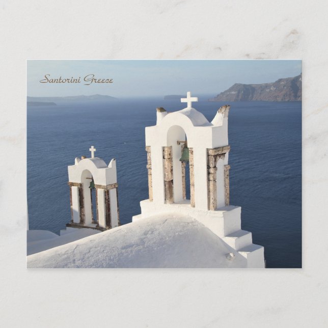 Santorini, Grecia, fotografía, postal (Anverso)