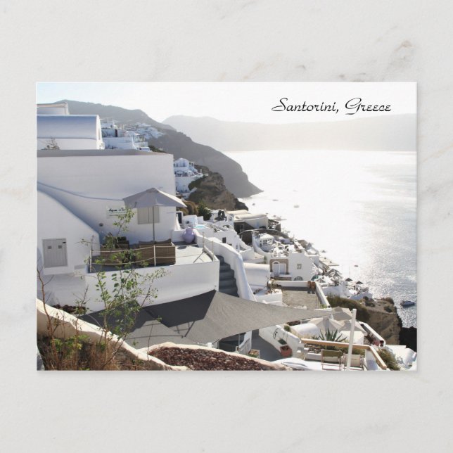 Santorini, Grecia, fotografía, postal (Anverso)