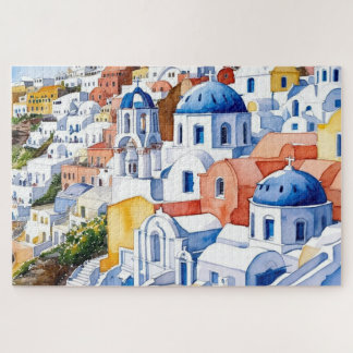 Santorini Grecia Keepsake Water Puzzle